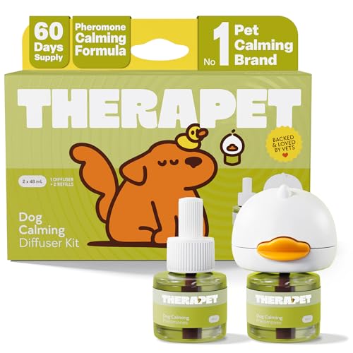 TheraPetMD 60-Day Dog Calming Diffuser Kit - Dog Pheromone Diffuser for Stress, Destructive Behavior, Pee Accidents, Separation Anxiety, Barking, Aggression & Chewing - 60-Day Refills Included