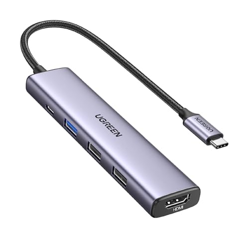 UGREEN Revodok USB C Hub PD100W, 4K HDMI, 3*USB A datapoorten USB C Dock Multiport Adapter Compatibel met iPhone 15, Galaxy S24, Surface, MacBook Pro/Air, iPad Pro/Air, Steam Deck etc.