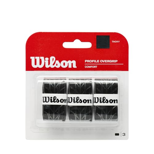 Wilson WRZ4025BK,Overgrip gripband, profiel overgrip, 3 stuks, Zwart