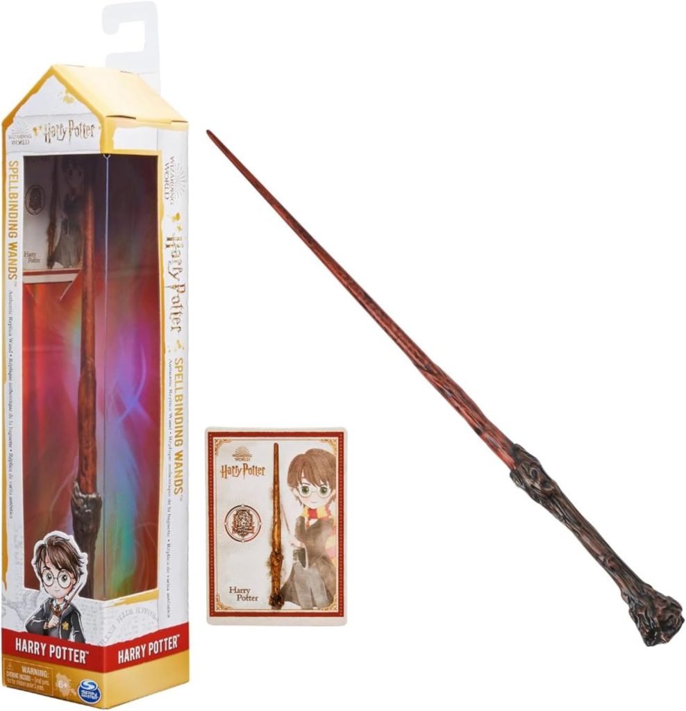 Wizarding World - Varita Harry Potter Deluxe de 30 cm con Tarjeta de Hechizo - Harry Potter Regalos - Juguetes Niños 6 Años + - Regalo Niño 6 Años +