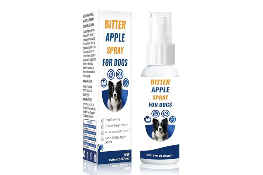 YHGFB No Chew Spray for Dogs,Bitter Apple Spray for Dogs to Stop Chewing,Can Effectively Protect The Safety of Furniture,Plant,Shoes, Etc,Valuables,Safe for People and Pets,and Alcohol-Free 5.07 Oz