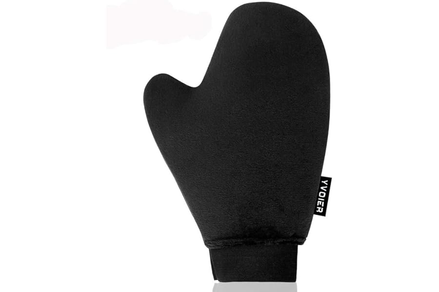 Yvoier Self Tanning Mitt Applicator - Elastic Wrist Tan Mitt Applicator Microfibre Tanning Lotion Applicator Self Tanning Glove Sunless Tanning Mitt Streak Free Tan for Tanner Spray Mousse Lotions