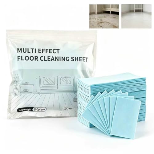 clould fitness 100 Piece Floor Cleaning Tablets Multi-Surface Cleaner, Floor Cleaning Tablets Sheets, Laminate & Vinyl Floors, Dissolvable Mop Cleaning Solution for Home & Kitchen Use (Blue)