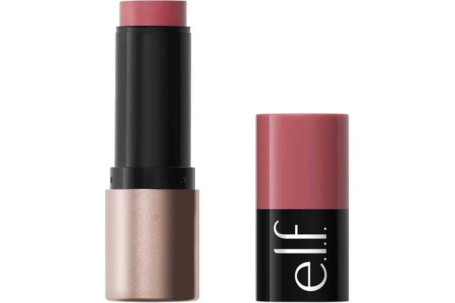 e.l.f. Soft Glam Cream Blush Stick, Buildable Cream Blush for A Natural Flush & Satin Finish, Made with Shea Butter, Vegan & Cruelty-Free, Muted Mauve