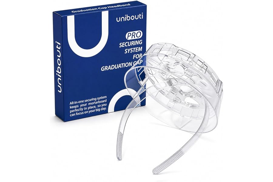 unibouti Original Graduation Cap Headband Insert, Secure Your Grad Cap & Preserve Curly, Natural & All Hairstyles on Grad Day