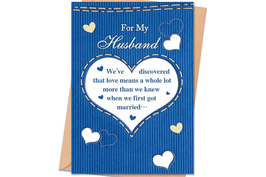 uugtcard Fathers Day Card for Husband, Fathers Day Card Gift from wife, Father's Day Decoration for Husband