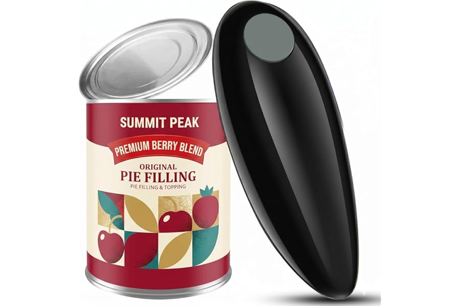 yakbins Electric Can Opener, One-Touch Automatic Handheld Can Opener with Smooth Edge, Kitchen Gadget for Seniors with Arthritis,Black