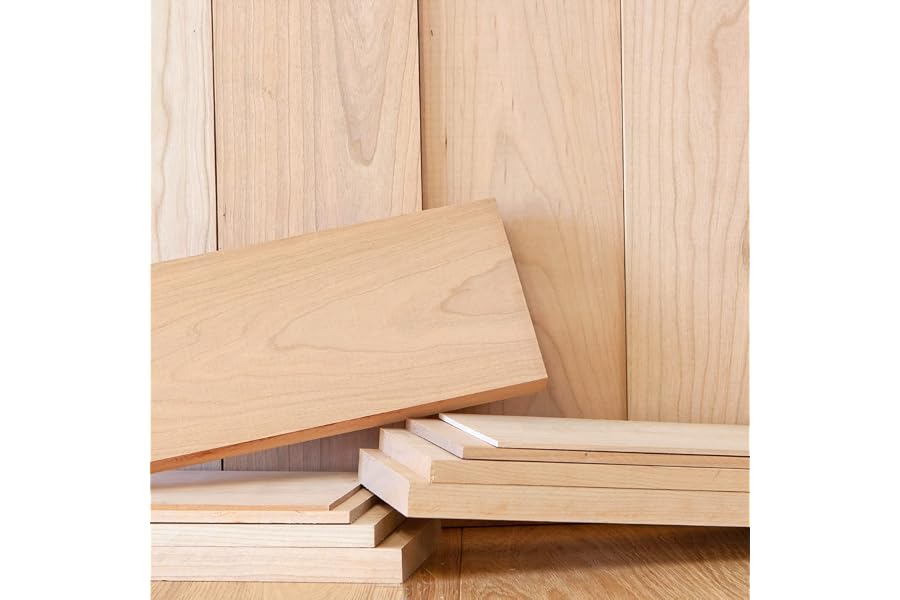 1/2” x 6” x 12” Cherry Solid Hardwood Unfinished for Crafts, DYI, Scroll Saw, Woodworking and Laser Engraving (1pc)