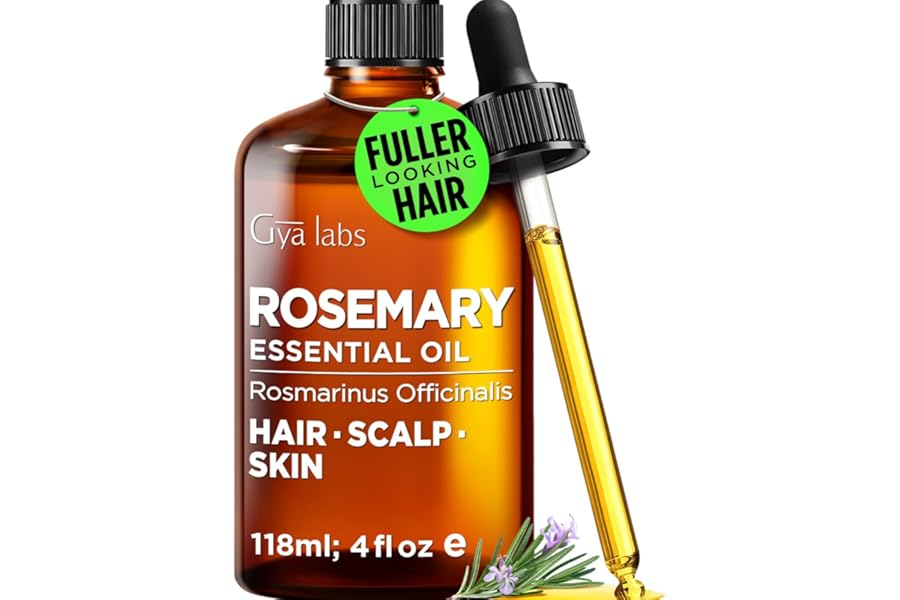 100% Pure Rosemary Essential Oil - 4 Fl Oz - Rosemary Oil for Hair, Skin, Diffuser, Aromatherapy & DIY Candle Making Scent