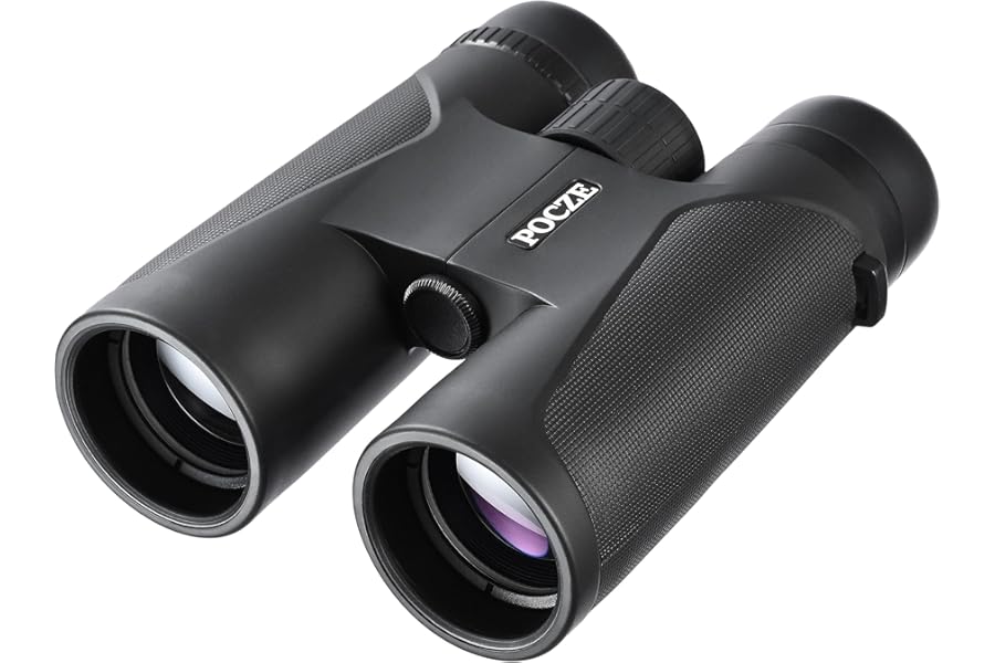 12x42 HD Binoculars for Adults High Powered, Super Bright BAK4 Prism arge View Binoculars with Clear Low Light Vision - Lightweight Waterproof Binocular for Bird Watching, Travel, Cruise, Hunting