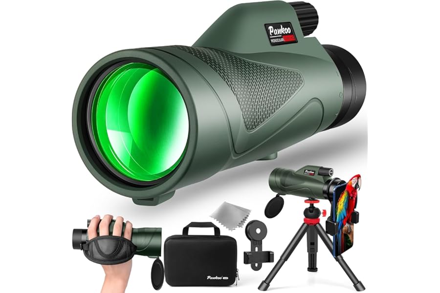 12x60 HD Monocular Telescope for Adults high Powered | Comes with Smartphone Adapter Tripod Hand Strap | Suitable for Bird Watching Sports Hiking Traveling