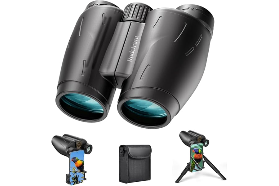 25x30 Professional Large Eyepiece Binoculars for Adults - Complete Kit with Phone Adapter, Tripod Adapter, Waterproof and Compact for Bird Watching, Concerts and Sports Events