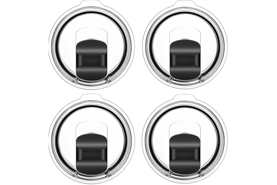 4 Pack 20 oz Tumbler Lids for YETI, Magnetic Slider Replacement Lids for YETI 20 oz Tumbler, 10/24 oz Mug and 10 oz Lowball, Travel Spill Proof Cup Lids Covers with Magnetic Slider Switch, BPA Free