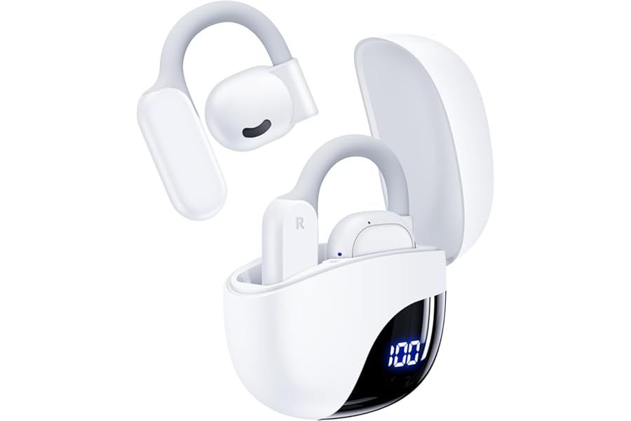 AI Translation Earbuds Real Time 164 Languages 80H Playtime Translator Ear Buds Audifonos Traductores Inglés Español Wireless Earphones Bluetooth AI Headphone for Travel Meeting Learning K08 White
