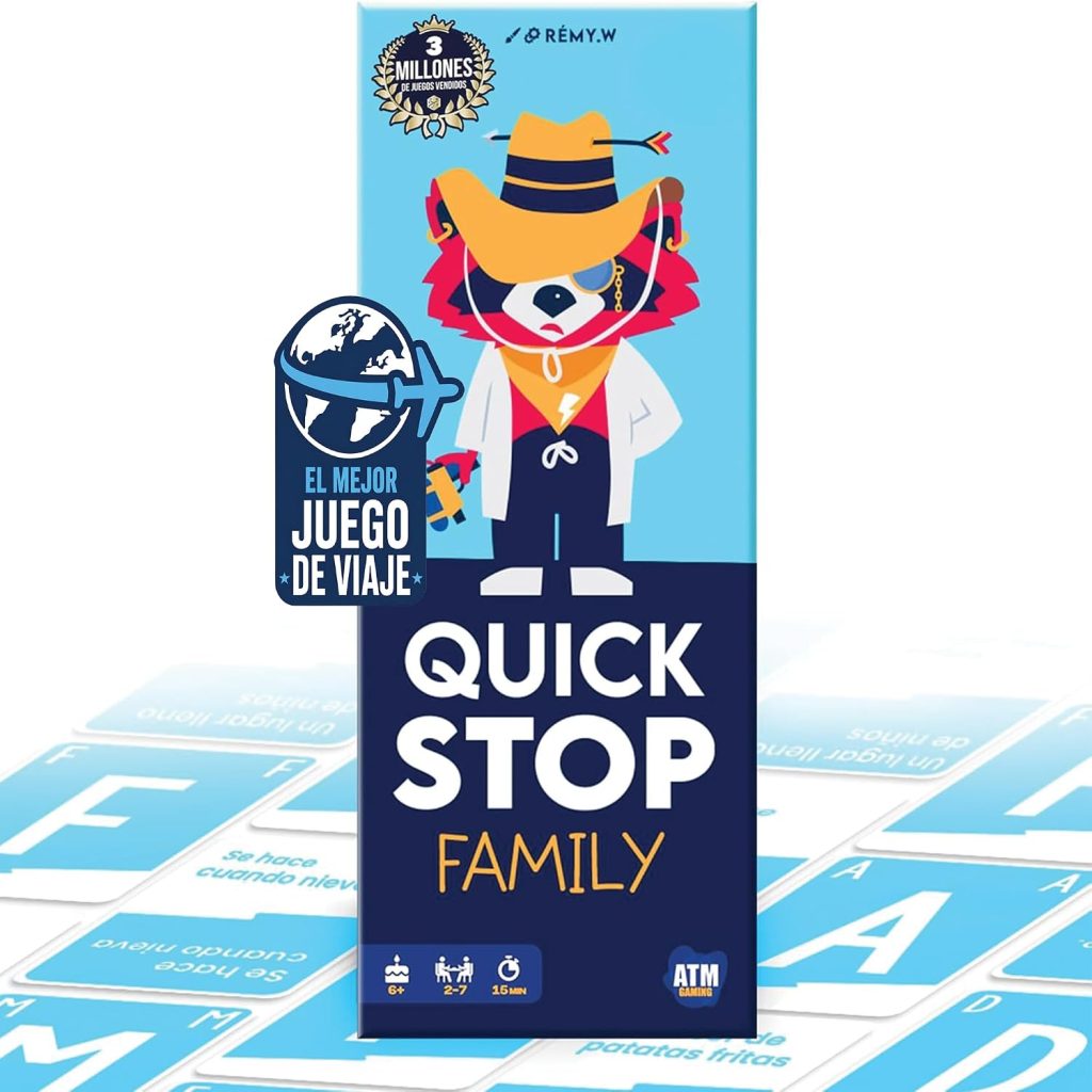 ATM Gaming Quickstop Family – El Juego de Mesa Más Divertido para Toda la Familia | Rápido, Competitivo Noches en Casa - Regalo Original | Juego de Viaje