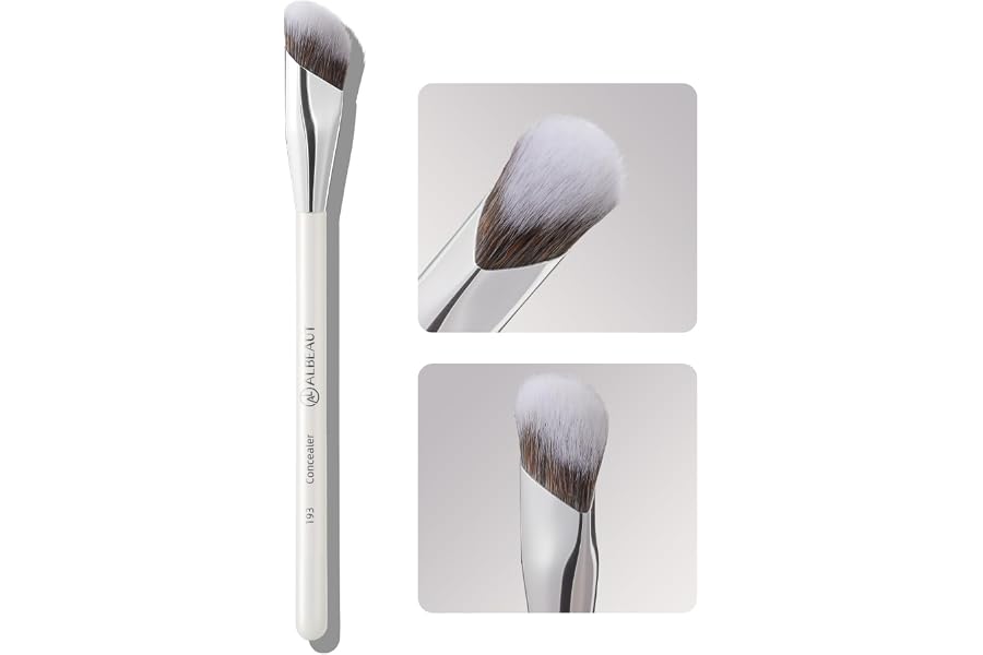 Albeaut Concealer Brush, Angled Under Eye Makeup Small Foundation Precision Face Blending Brush (193 concealer brush), 1pc