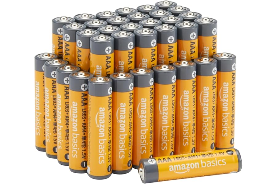 Amazon Basics AAA Long-Lasting Alkaline Batteries, 36-Count, 1.5 Volt, Reliable Performance, 10-Year Shelf Life, Emergency Storage