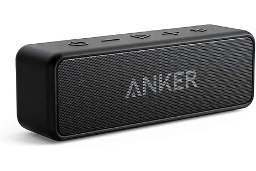 Anker soundcore 2 Portable Bluetooth Speaker, Stereo Sound, IPX7 | BassUp, 24H Playtime, Bluetooth 5, Wireless Speaker for Home, Outdoors, Travel