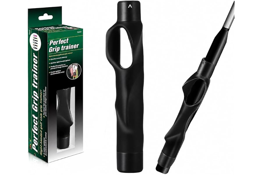 Aryamask Golf Grip Trainer & Swing Training Aid – Correct Hand Positioning, Improve Swing Consistency & Muscle Memory – Practice Tool for Beginners & Intermediate Golfers
