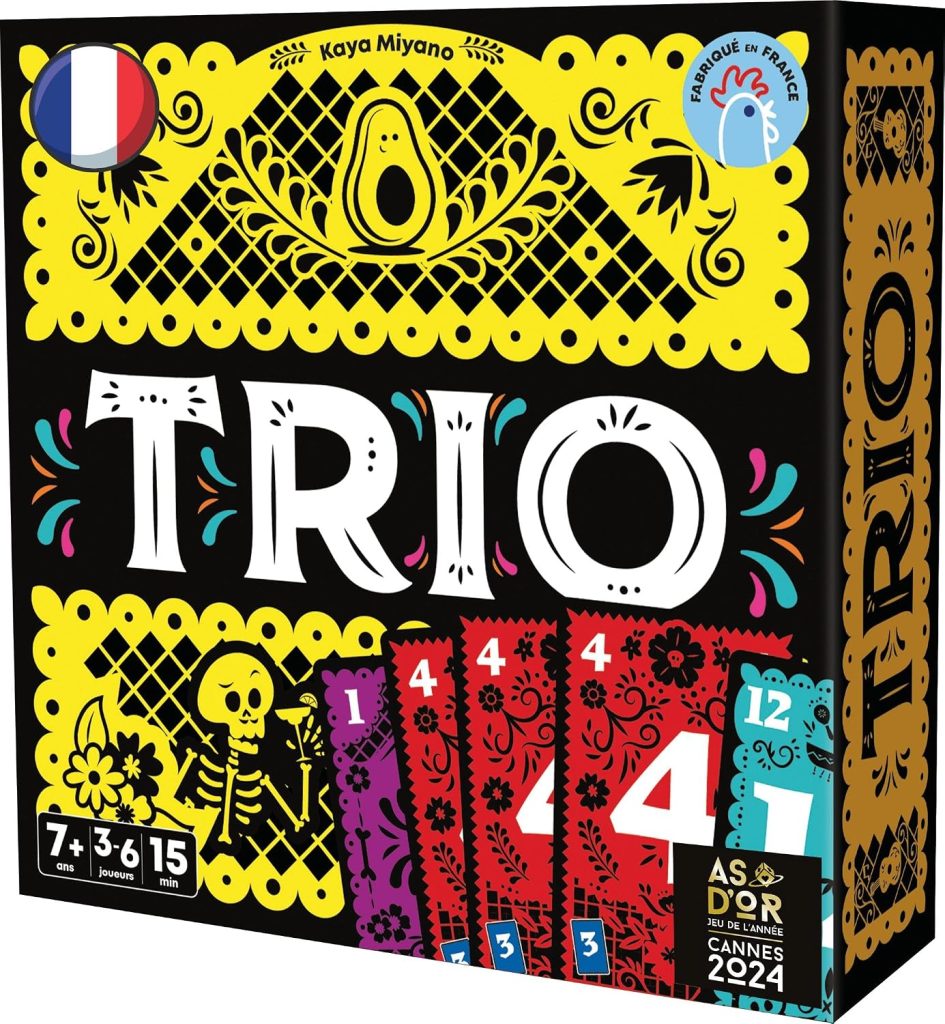 Asmodee - Trio - Jeu de Cartes Made in France - Récompensé As d'or 2024