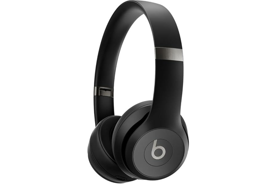 Beats Solo 4 - Wireless On-Ear Bluetooth Headphones, Up to 50-Hour Battery Life, Ultra-Lightweight Comfort, Powerful and Balanced Sound, Apple & Android Compatible - Matte Black