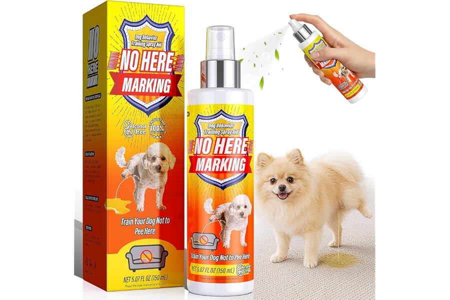 Bitter Apple Spray & Dog Potty Training Spray, 2-in-1 Dog Deterrent Spray to Stop Marking, Chewing & Gnawing, Natural Puppy T
