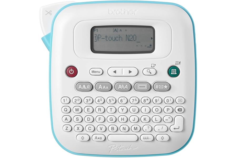 Brother P-Touch PT-N20 Personal Desktop Label Maker, Portable, Handheld and Prints, P-Touch Btag ~½” (12mm) Wide Color Personalized Label Tapes