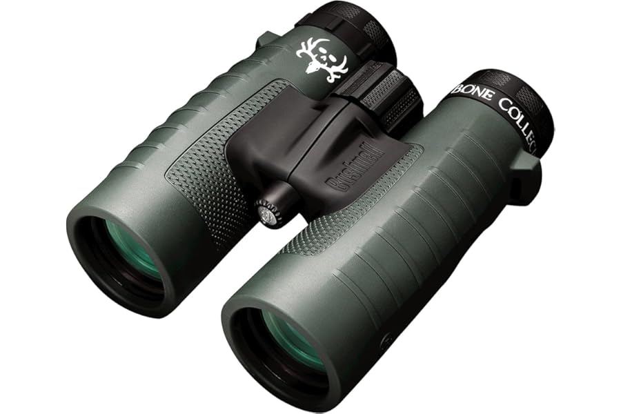 Bushnell Binocular Bundle: Trophy XLT 10x42 Binoculars (Bone Collector Edition) + Deluxe Binocular Harness