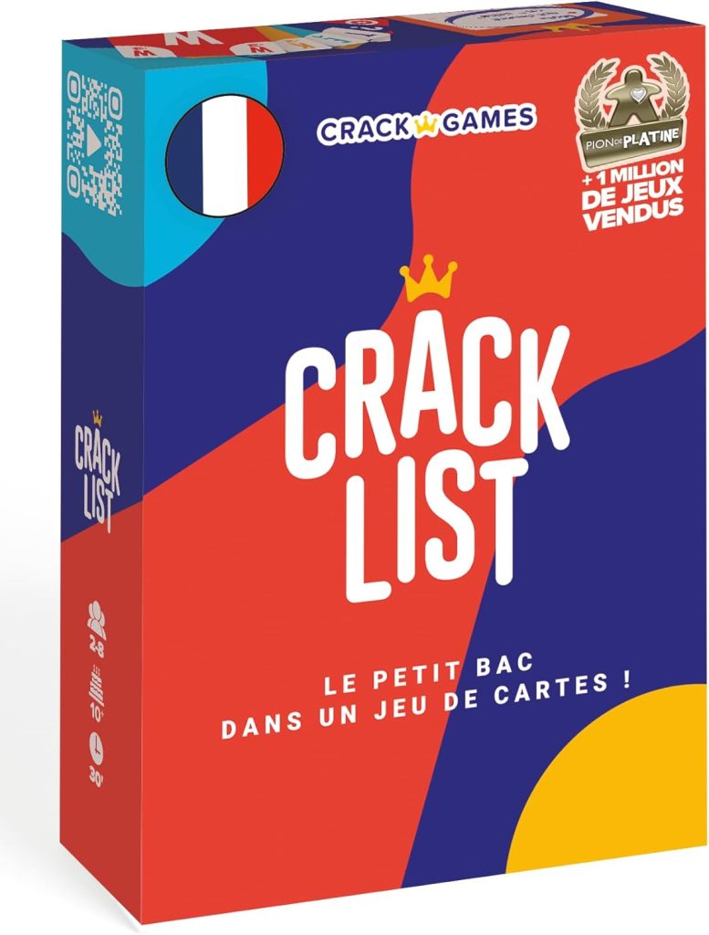 CRACK LIST Jeu du Petit bac Jeu de Cartes d'ambiance Yaqua Studio