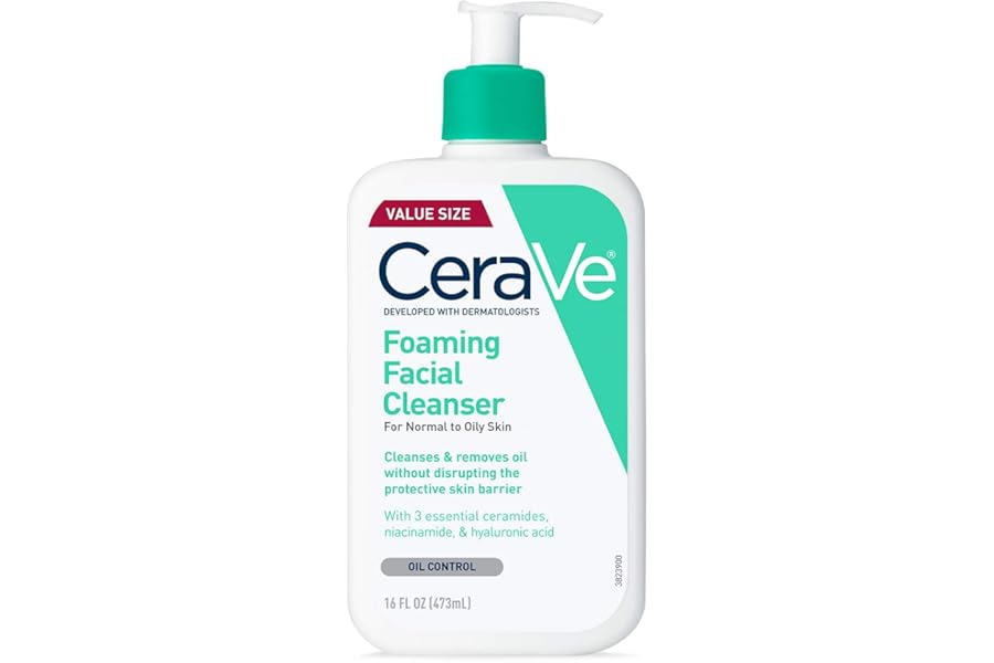 CeraVe Foaming Facial Cleanser, Face Wash for Oily Skin, 16fl oz