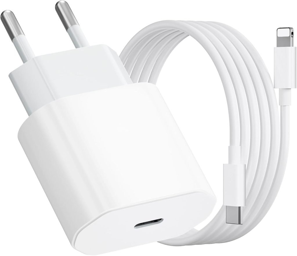 Chargeur pour iPhone 20 W avec Câble pour iPhone 1M, Chargeur Rapide pour iPhone 14/14 Plus/ 14 Pro/ 14 Pro Max/ 13/12/ 11/ X/ 8/7