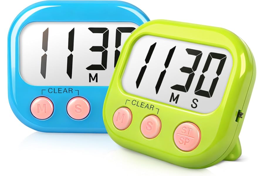 Classroom Timers for Teachers Kids Large Magnetic Digital Timer Teacher Supplies 2 Pack-Blue Green