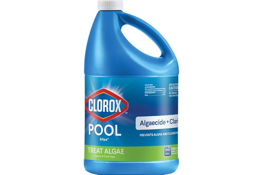 Clorox® Pool&Spa™ Swimming Pool Algaecide and Clarifier, Prevents and Treats Pool Algae, Clears Water, 128 Fl Oz (Pack of 1)