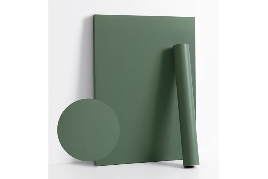 Dimoon 118''x17.7'' Green Peel and Stick Wallpaper Contact Paper Modern Self Adhesive Wall Paper Removable Renter Friendly Te