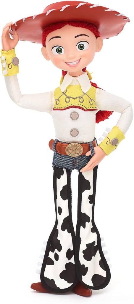 Disney Store Official, Toy Story de Pixar, Jessie, Figura acción interactiva parlante, 36 cm, muñeca Vaquera Cuerda y más de 15 Frases en inglés, interactúa con Otros Personajes, Mayores de 3 años