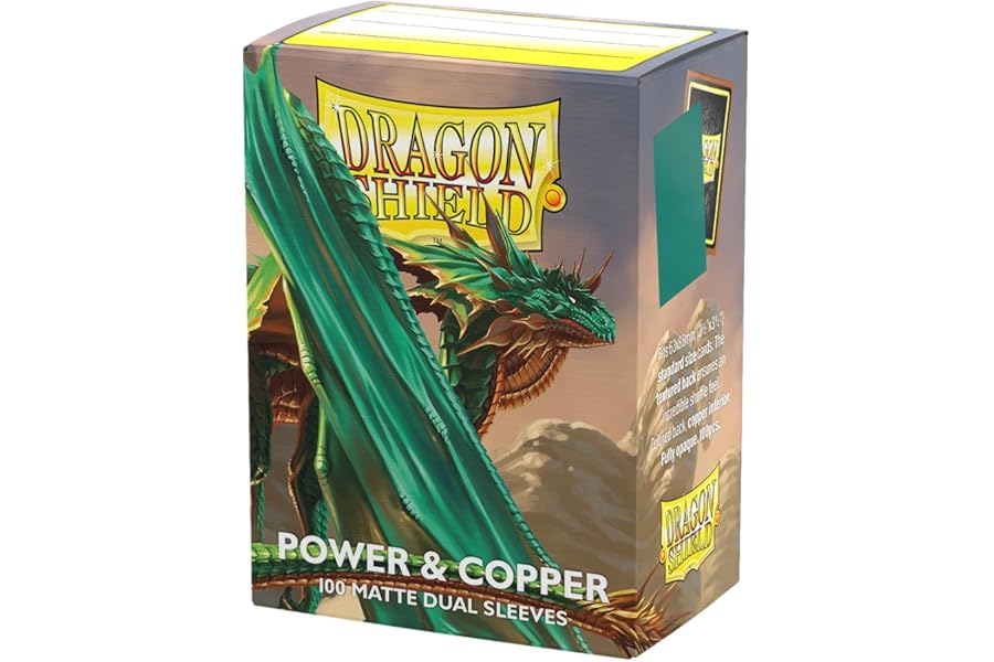 Dragon Shield | Matte Dual Standard Size Card Sleeves | 100ct - Smooth & Tough Premium TCG Sleeves - Compatible with Pokemon, One Piece, and Magic: The Gathering | Power & Copper