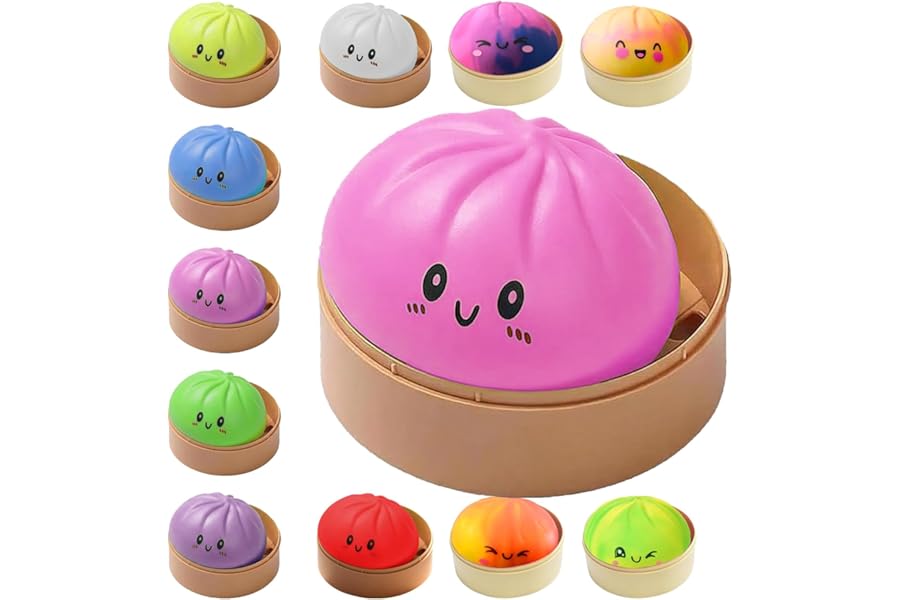 Dumplings Squishy Stress Balls Fidget Sensory Toy Mystery Dumplings Squishy Soft Squeeze Decompression Dough for Adults