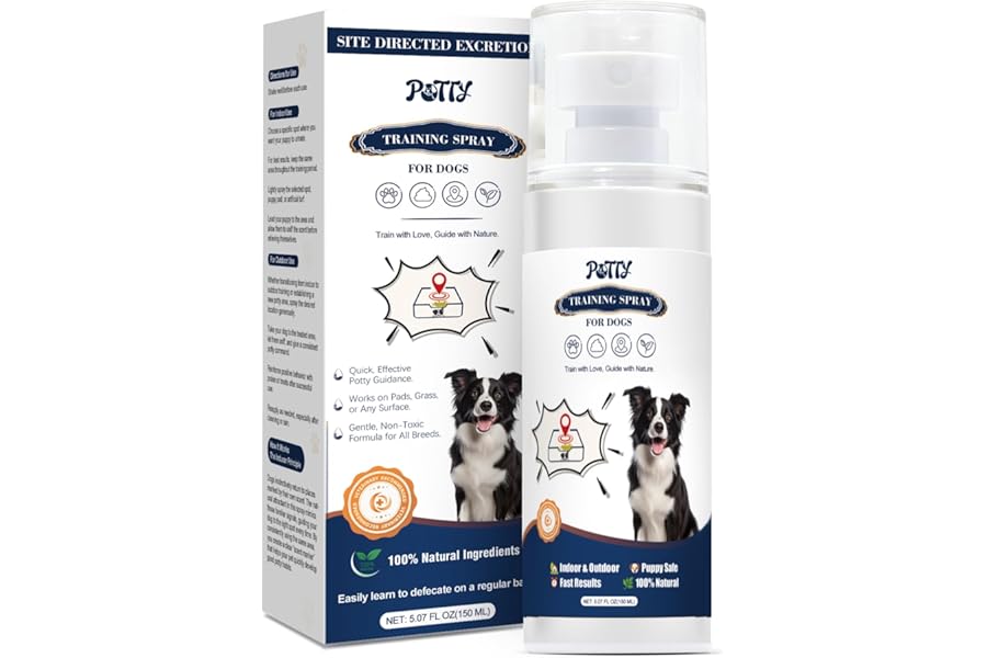 ELENTIA Potty Training Spray for Dogs, Go Here Dog Potty Training Spray & Dog Pee Spray, Puppy Potty Training Aid for Housebreaking, Natural Indoor & Outdoor Use, 5.07 Fl OZ-Blue