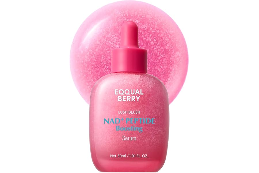 EQQUALBERRY NAD+ Peptide Boosting Serum | 14 Peptide Serum for Face, Neck & Body | Niacinamide 2% & Vegan Collagen for Anti-Aging, Firming & Lifting | Korean Skincare (1.01 oz / 30ml)