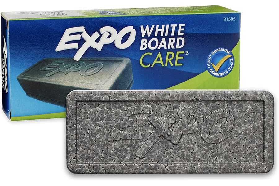 EXPO Dry Erase Soft Pile Block Whiteboard Eraser, 5-1/8 in. x 1-1/2 in. - Whiteboard, Calendar, Organization, Essential Supplies for Office, School, Classroom, Teachers