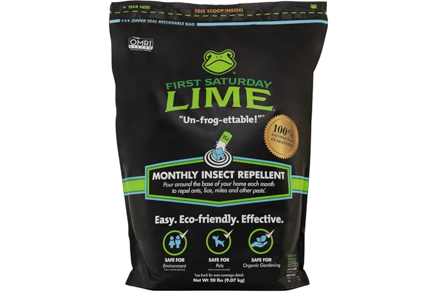 First Saturday Lime Insect Deterrent 20LB | Natural Repellent for Outdoors