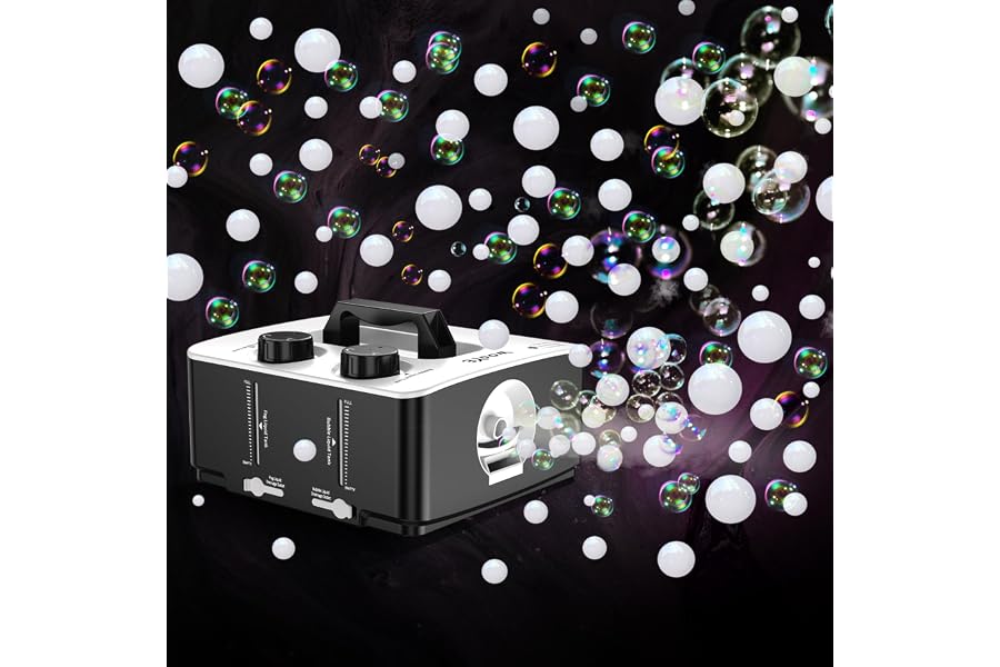 Fog Machine, No Spill Fog Bubble Machine, Portable Smoke Bubble Machine, Bubble Fogger, Bubble Fog Combo Machine for Indoor Outdoor Party Wedding Birthday Photograph Christmas Halloween