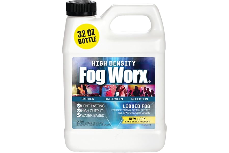 FogWorx Extreme High Density Fog Juice - Quart – 32 Fluid Ounces of Long Lasting, High Output, Odorless Water Based Machine Fluid for 400 to 1500 Watt Machines