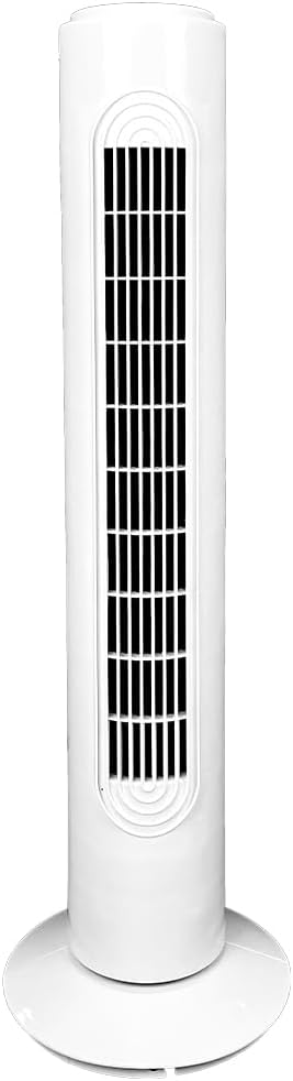 GROWMANIA.ES Ventilateur Colonne 45 W Blanc | Ventilateur Tour Silencieux | 3 Vitesses | Oscillation Automatique | Design Compact | Faible Consommation | Idéal Chambre, Salon et Bureau