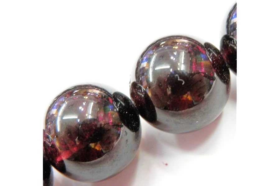 Gemstone Beads for Jewelry Making, Sold per Bag 5 Strands Inside, Garnet 8mm