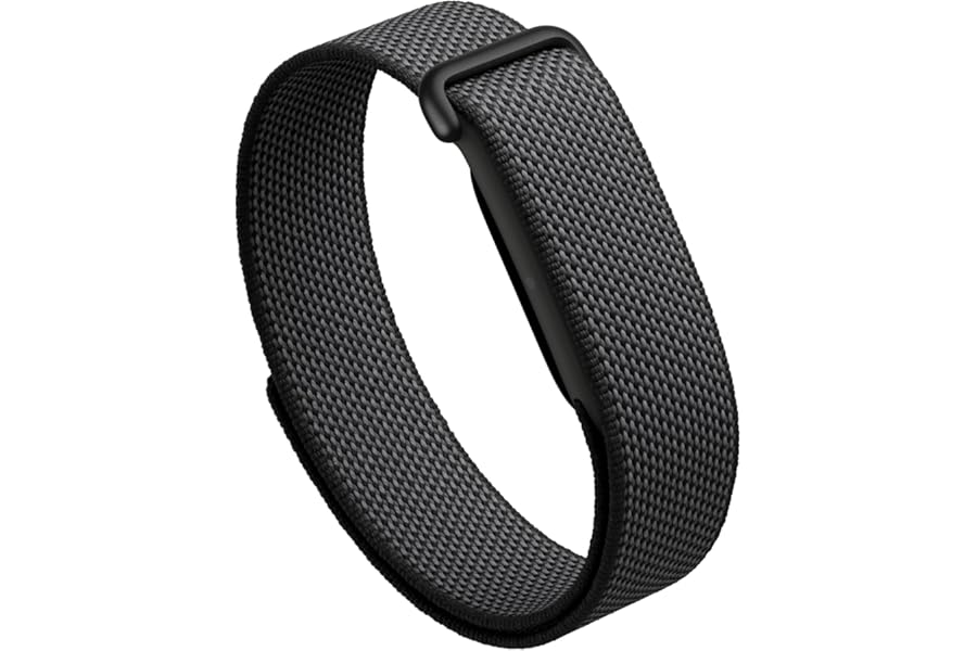 Google Fitbit Air - Screenless Activity Tracker with Fitness, Heart Rate, and Sleep Tracking - Personalized AI-Powered Coaching - Up to 7 Days’ Battery Life - Works with iOS and Android - Obsidian