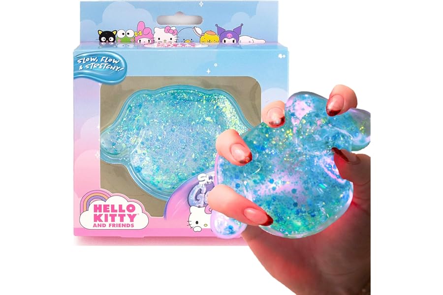 Hello Kitty® and Friends SLIMYGLOOP Gelli Gels – Cinnamoroll™, Slow Rising Sensory Squeeze Toy with Glitter, Gel Filled Fidget Toys