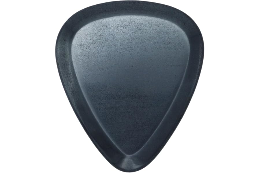 Hematite Stone Guitar Or Bass Pick - 3.0 mm Ultra Heavy Gauge - 351 Shape - Specialty Handmade Gemstone Exotic Plectrum - 3 Pack
