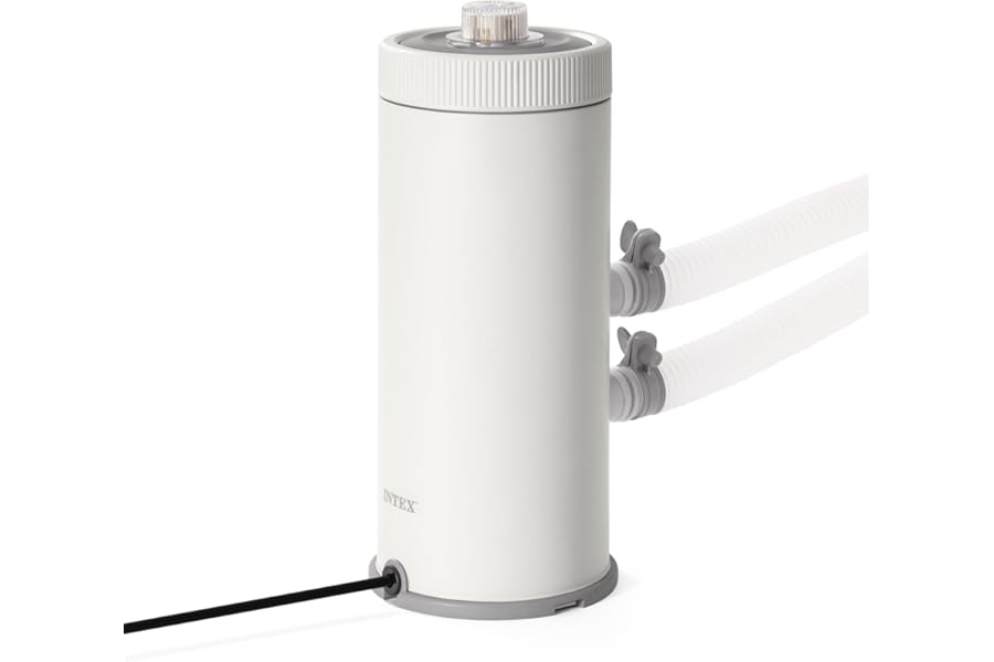 INTEX Krystal Clear 1,000 GPH Cartridge Filter Pump for Above Ground Pools | 26637EP - For Swimming Pools up to 6,000 gal - Improved Circulation & Filtration with Type A Cartridge Gauge Indicator