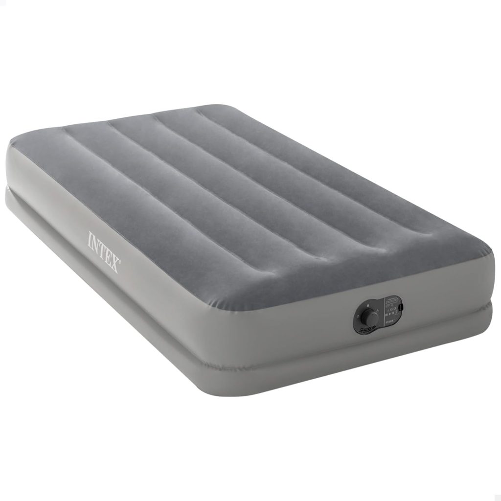 Intex - 64112 - Matelas Gonflable Prestige Mid Rise Flex Pump - 1 Pers